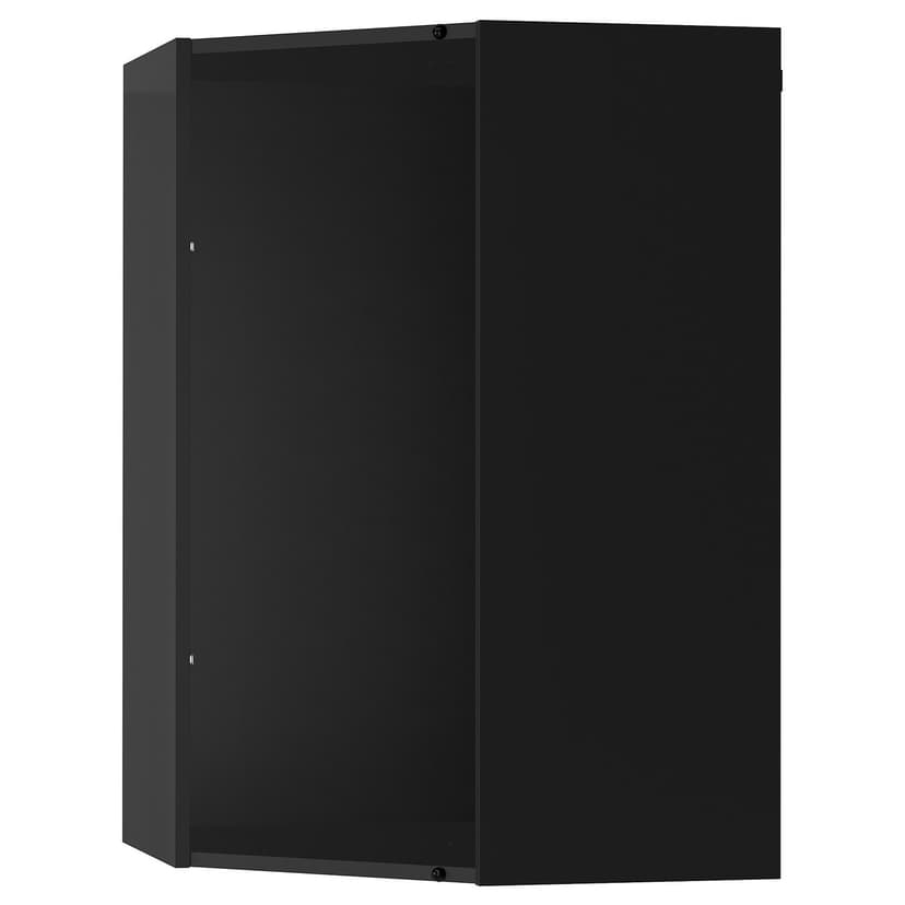 METOD — каркас навесного углового шкафа, черно-серый, 68x37x100 см