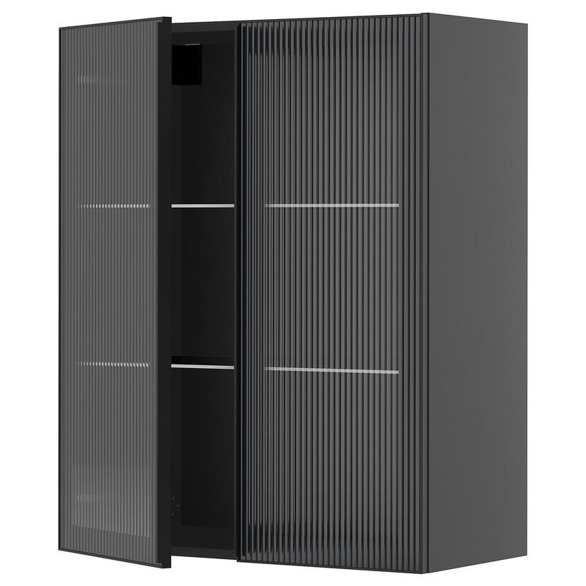 METOD — навесной шкаф/полки/2стеклян двери