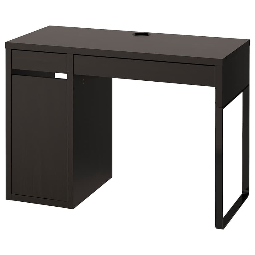 MICKE — письменный стол, черно-коричневый, 105x50 см