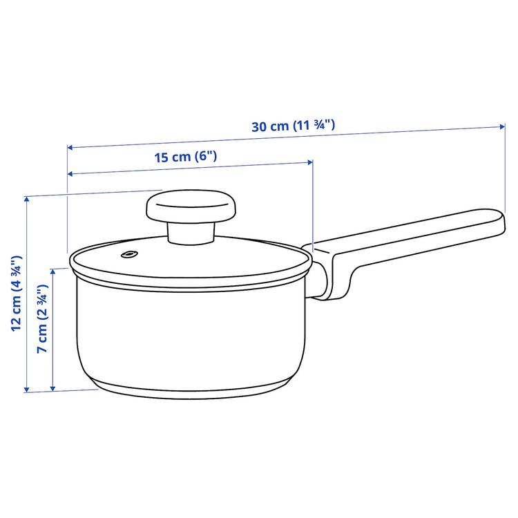 ковш с крышкой dimensions