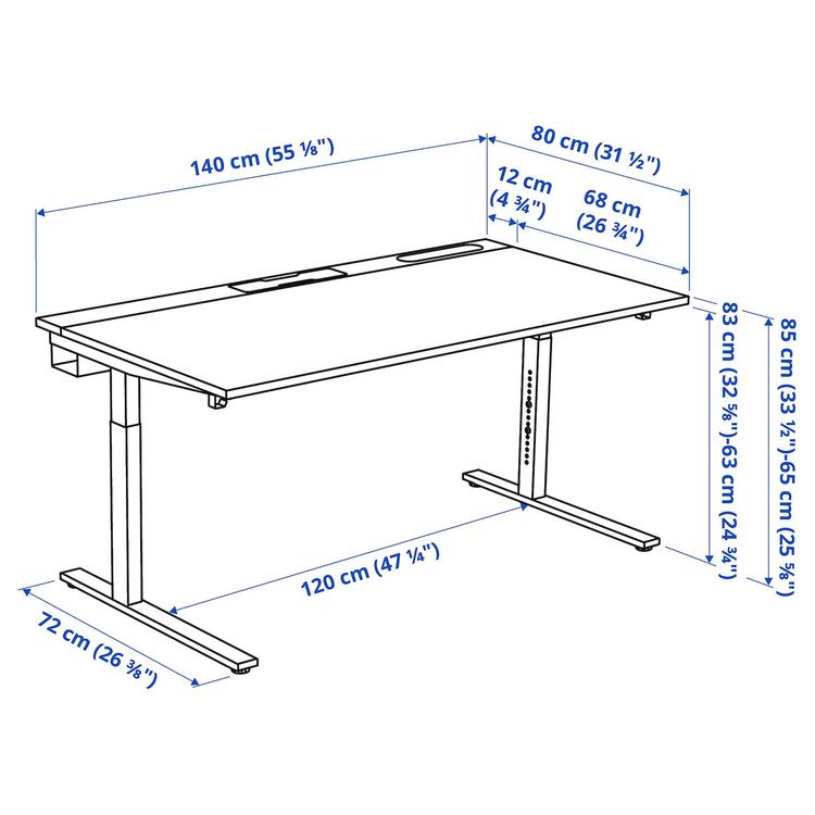 письменный стол dimensions