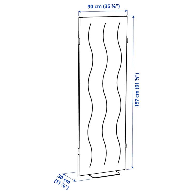 шумопоглощающий экран, напольный, Gunnared бежевый, 90x157 см dimensions