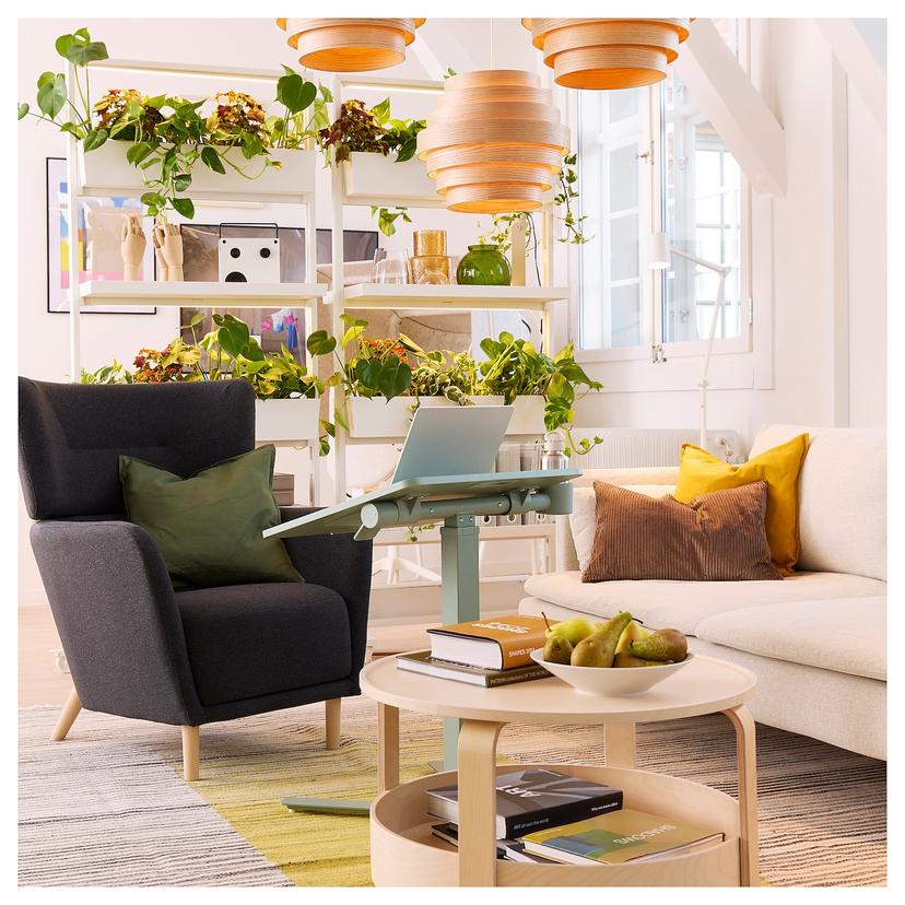 MITTZON — стол для ноутбука, на колесиках, зеленый, 66x50 см