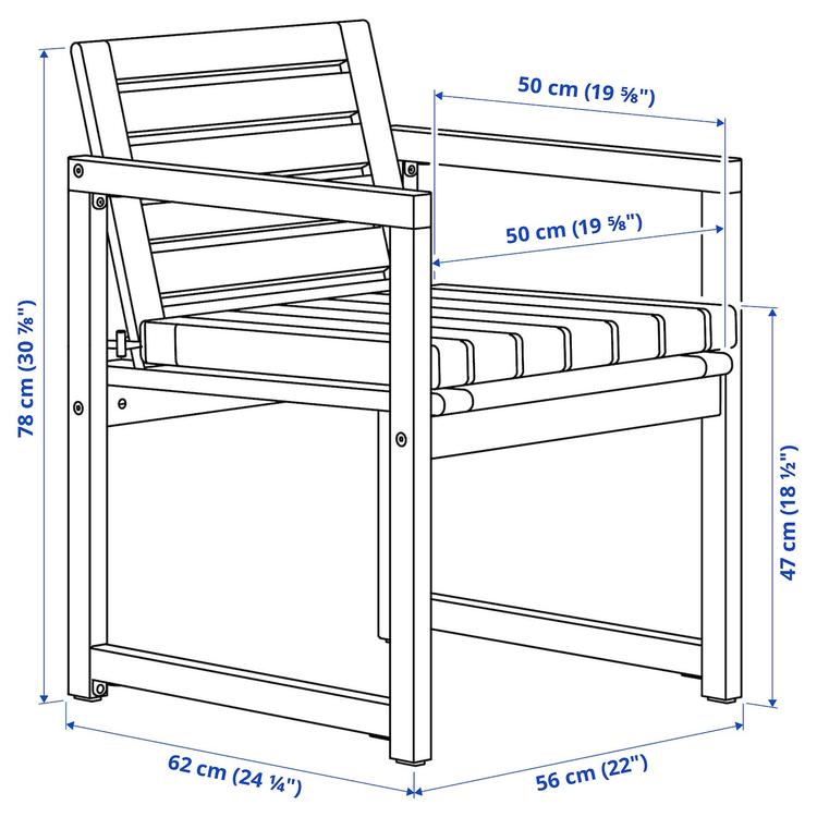 садовое кресло dimensions
