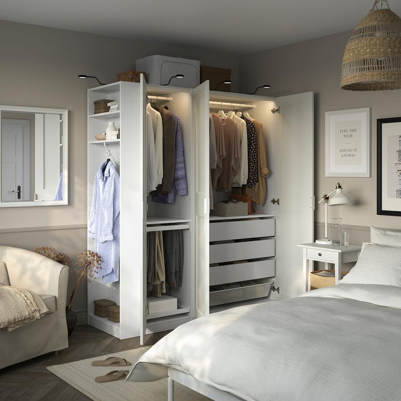 PAX / GRIMO — Kombinacja szafy, biały biały/biały,