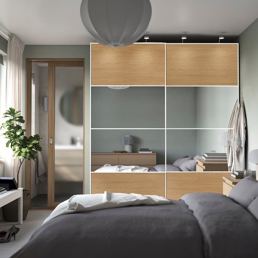 PAX / MEHAMN/AULI — гардероб с раздвижными дверьми