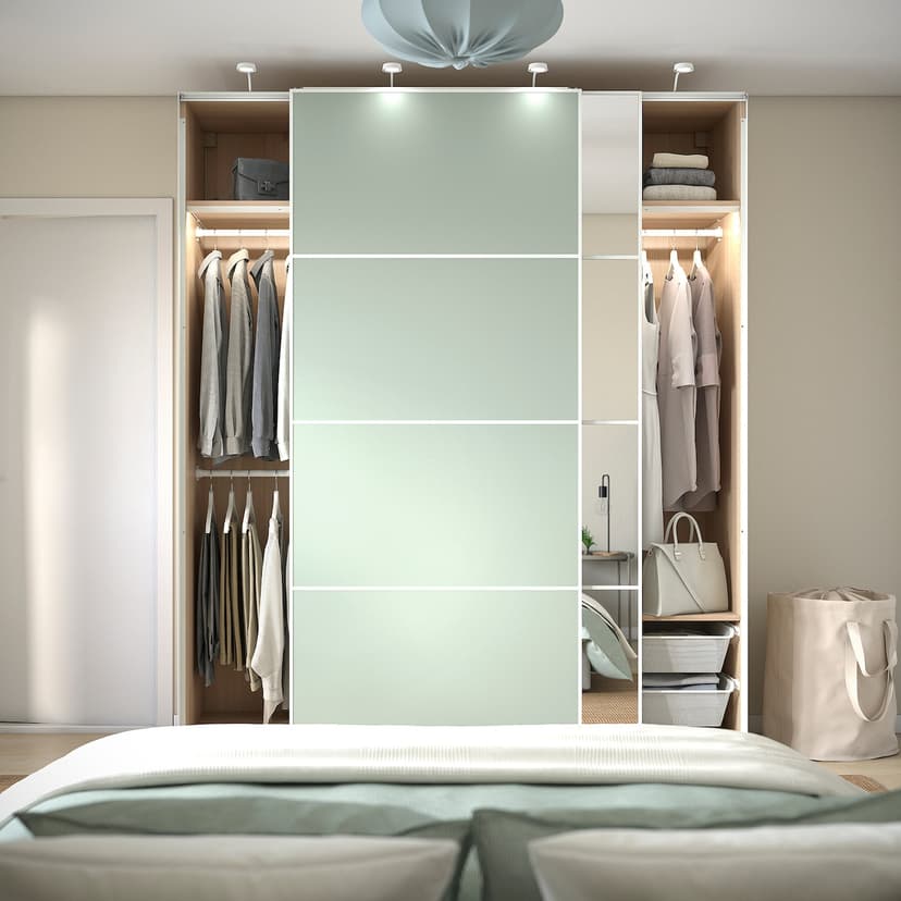 PAX / MEHAMN/AULI — гардероб с раздвижными дверьми