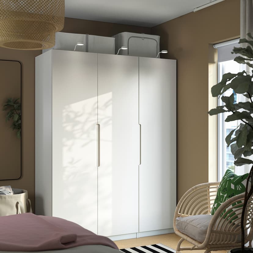 PAX / TONSTAD — гардероб, комбинация, белый/белый с оттенком, 150x60x201 см