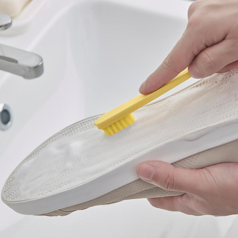 PEPPRIG — 2 в 1, щетка для обуви со скребком, зеленый/желтый