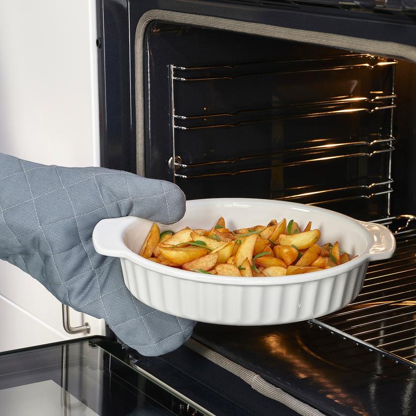 POETISK — форма для духовки, овал/белый с оттенком, 32x21 см