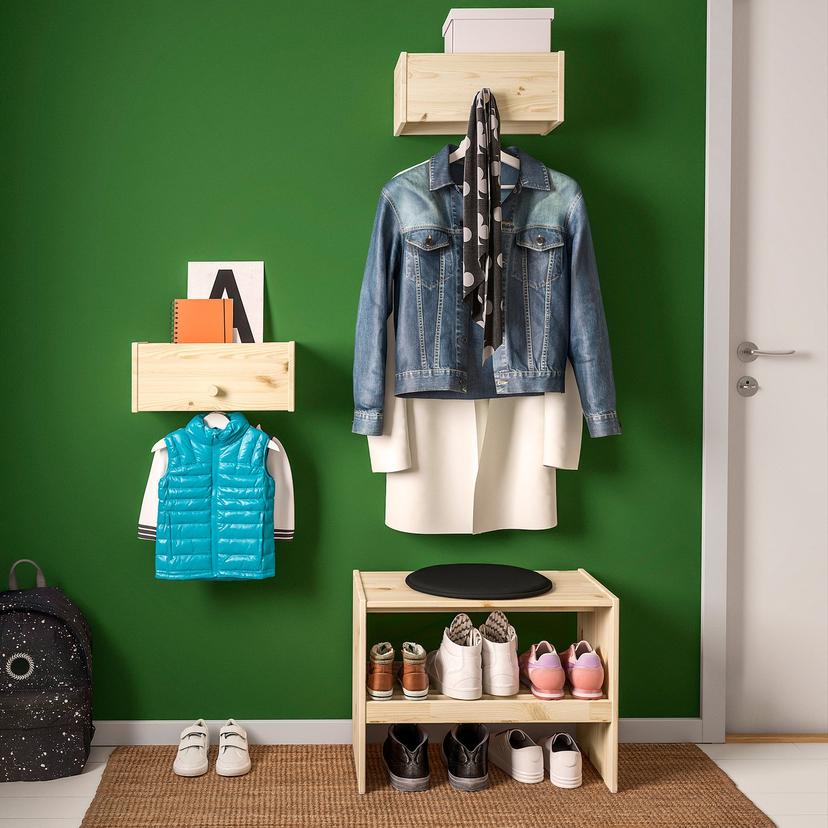 RAGGBERG — Wieszak na ubrania z półką, 40x21x17 см