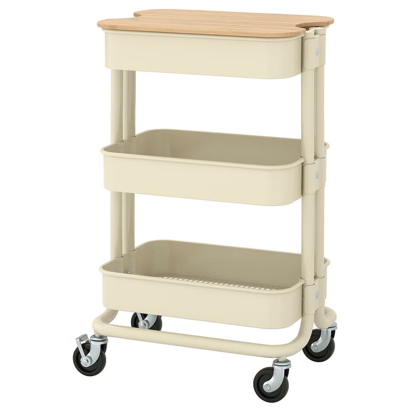 RÅSKOG / NORRÅVA — Wózek z przykrywką, beżowy,