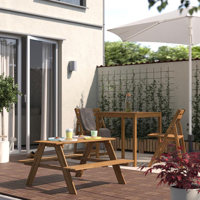 RESÖ — детский стол д/пикника, светло-коричневая морилка