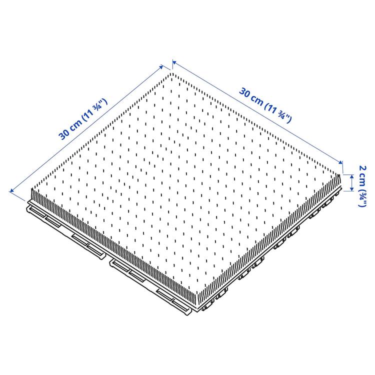 настил, д/улицы, текстиль темно-серый, 0.81 м² dimensions