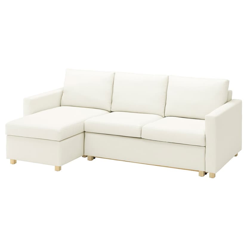 SALTSJÖBADEN — 3-os sofa rozkładana z szezlongiem, Blekinge biały,