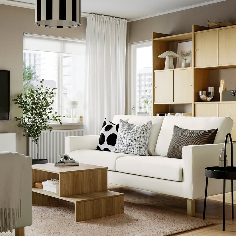 SALTSJÖBADEN — Sofa 3-osobowa, Gunnared średnioszary,