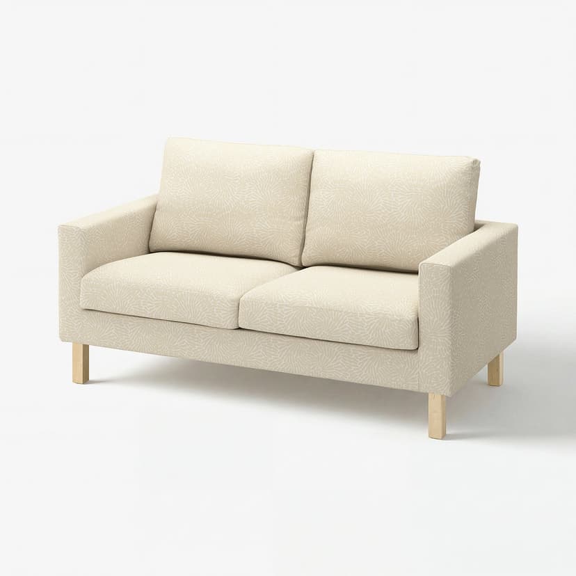 SALTSJÖBADEN — Sofa dwuosobowa, Vittangi jasnobeżowy/biały,