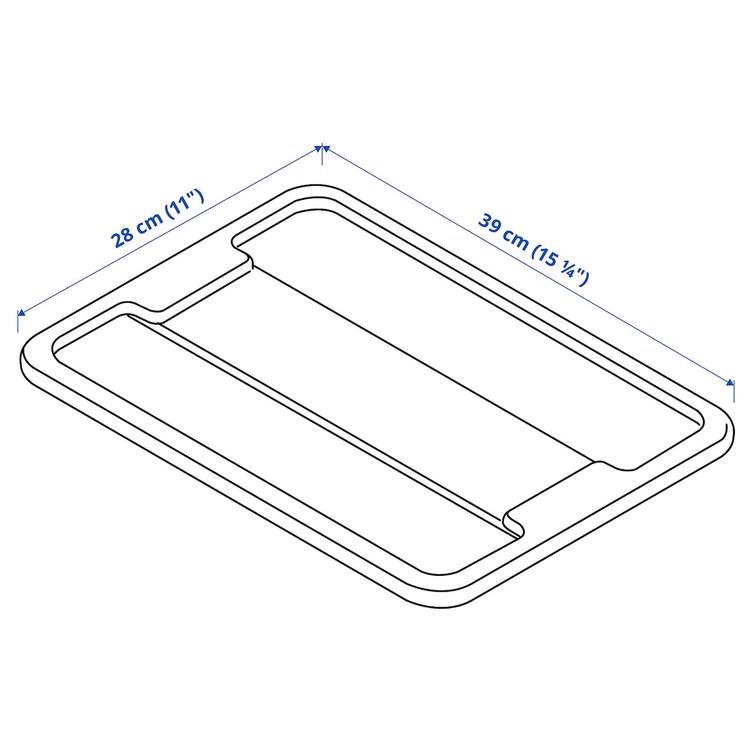 крышка для контейнера 11/22 л, прозрачный dimensions