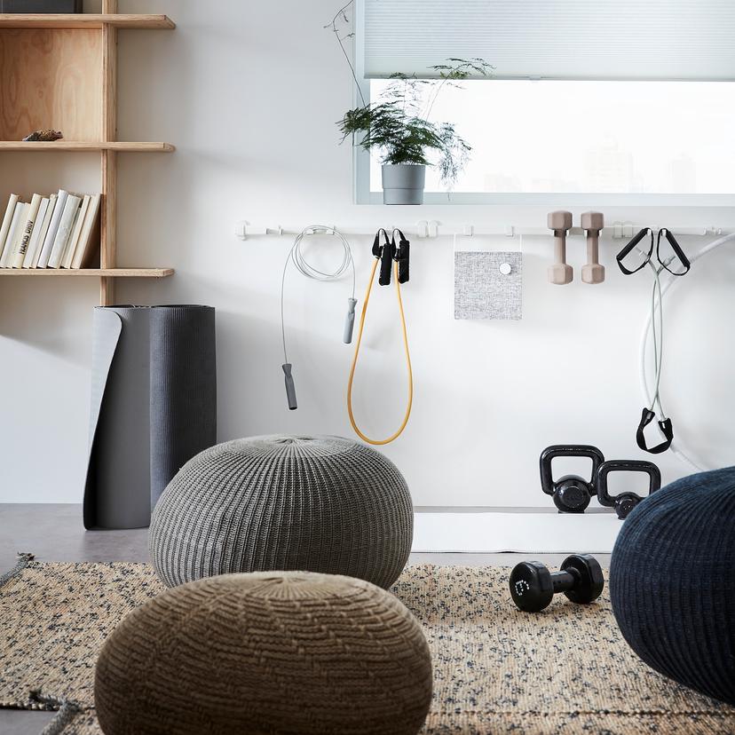 SANDARED — пуф, серый, 56 см