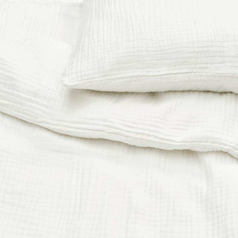 SCHERSMIN — пододеяльник и 2 наволочки, белый, 200x200/50x60 см