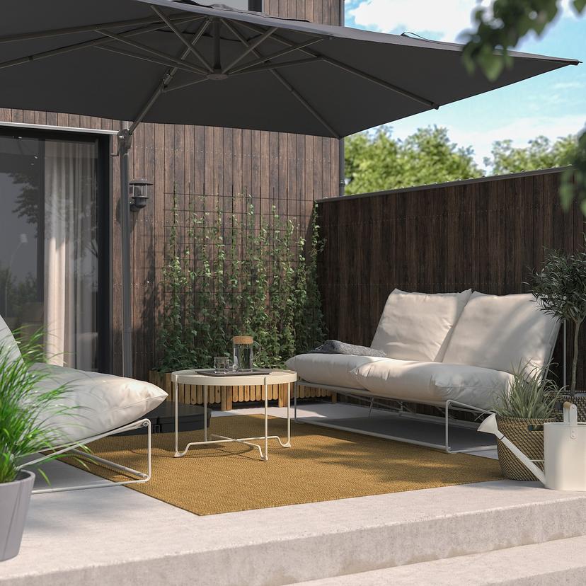 SEGLARÖ — зонт от солнца, подвесной, антрацит/наклонный, 330x240 см