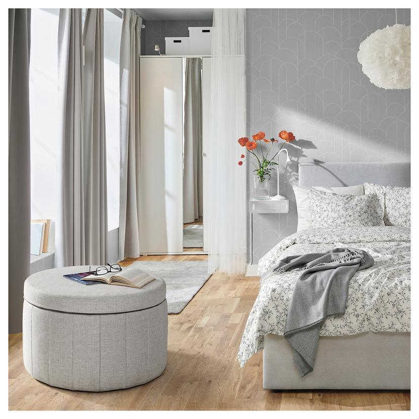 SIDSJÖ — пуф, с отделением для хранения/киланда бежевый