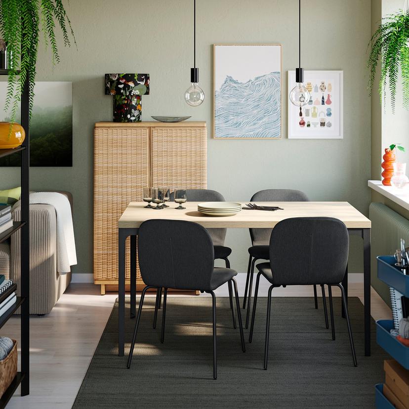 SKÅLSTA — Стол и 4 стула, 140x80 см