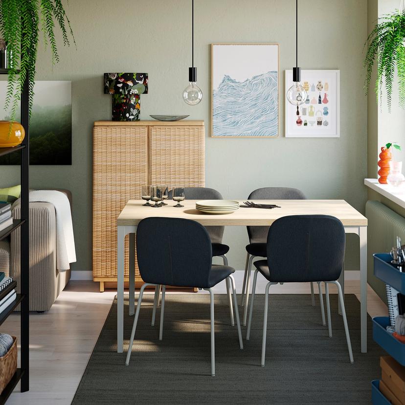 SKÅLSTA — Стол и 4 стула, 140x80 см