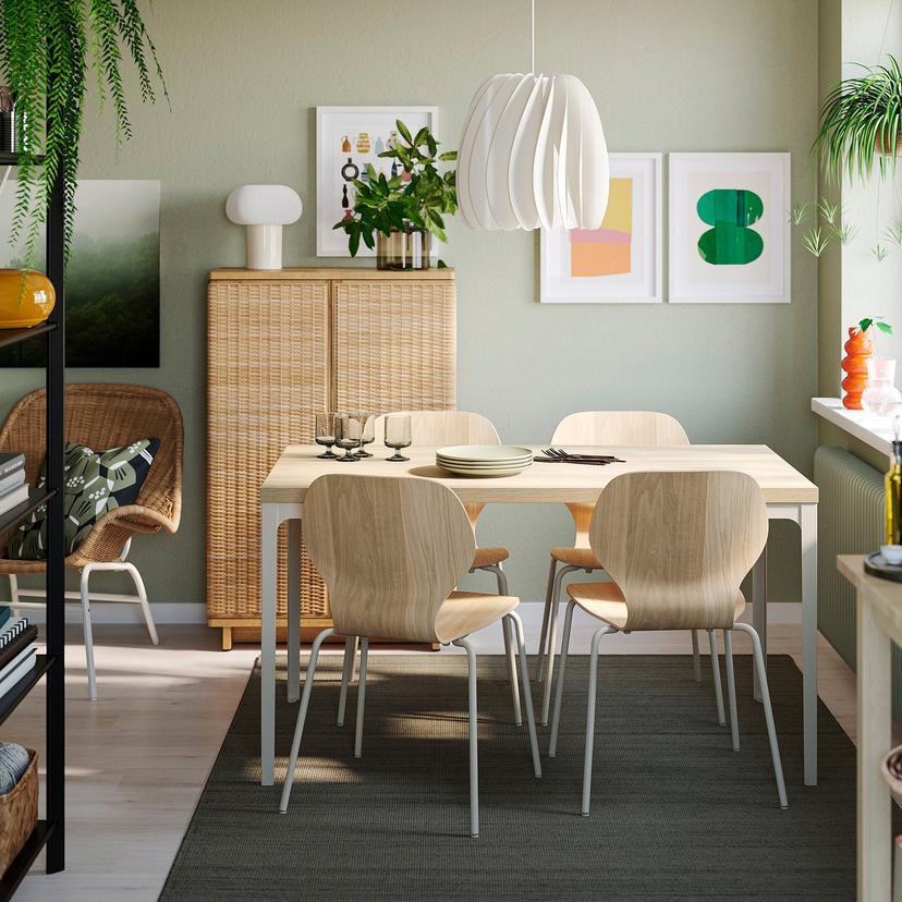 SKÅLSTA — Стол и 4 стула, 140x80 см