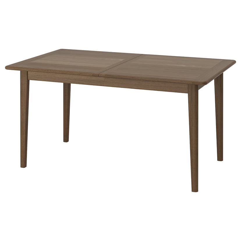 SKANSNÄS — Раздвижной стол, коричневый бук/шпон, 150/205x90 см