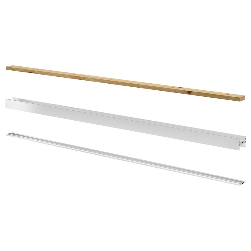 SKYTTA — направляющая для раздвижной двери, 2 паза цвет алюминия