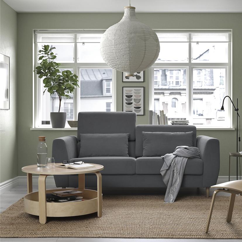 SLATORP — Двухместный диван, темно-серый Hakebo