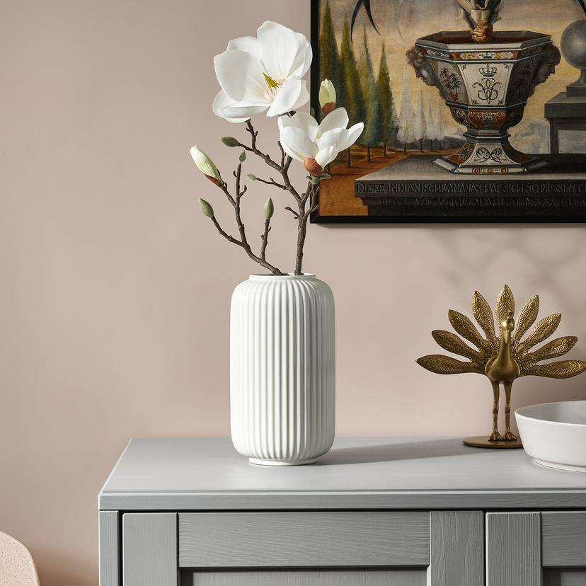 SMYCKA — Искусственный цветок, для использования в помещении/на открытом воздухе, белый цвет магнолии.