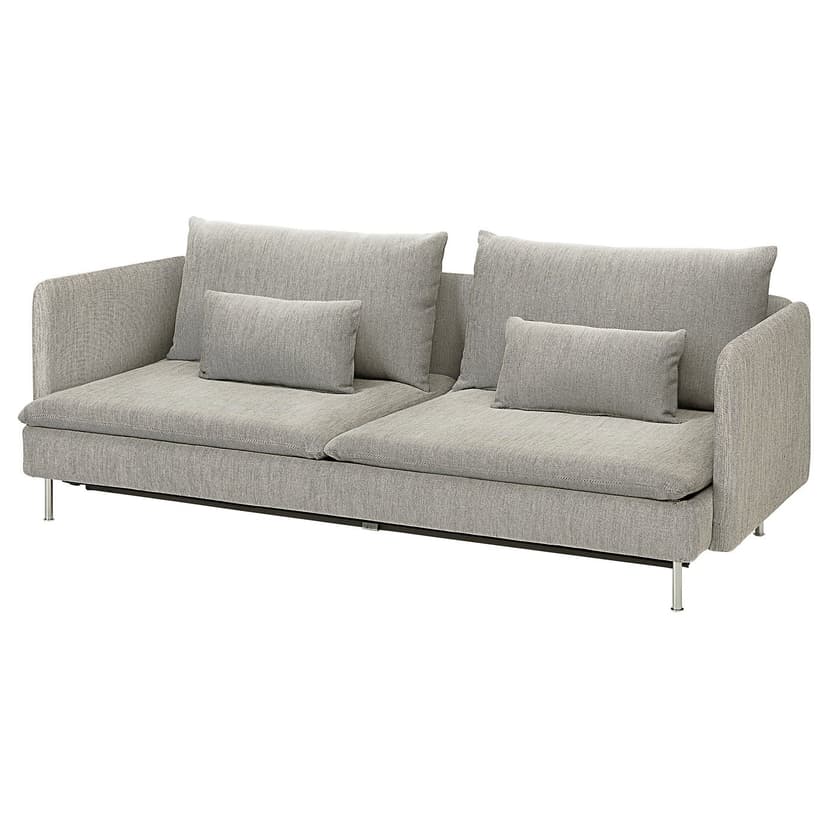 SÖDERHAMN — Sofa 3-osobowa, rozkładana, Viarp beż/brąz,