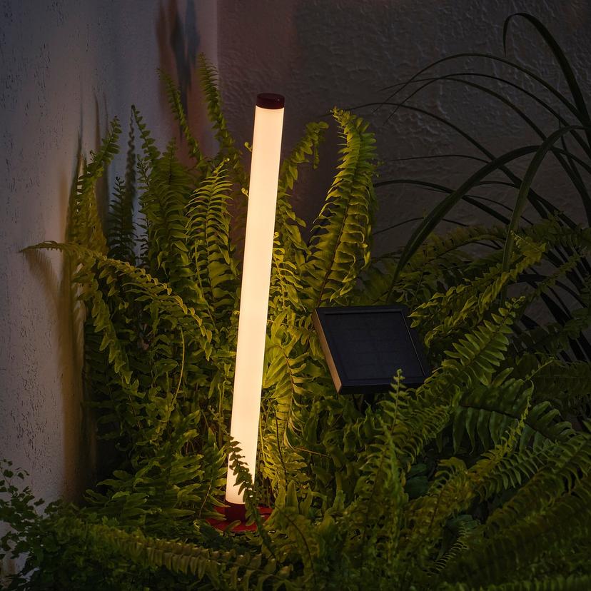 SOLVINDEN — Lampa ogrodowa, energia słoneczna, czerwony,
