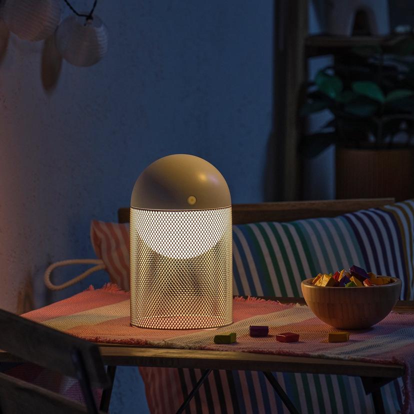 SOLVINDEN — Oświetlenie dekoracyjne LED, na baterie kula/siatka biały,