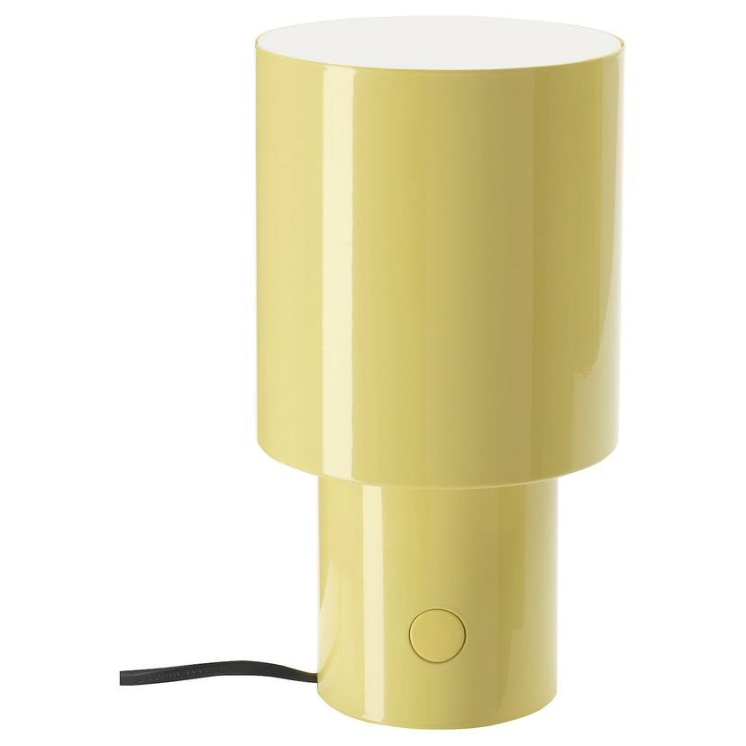 SPETSBOJ — лампа настольная, регулируемая яркость/желтый, 22 см