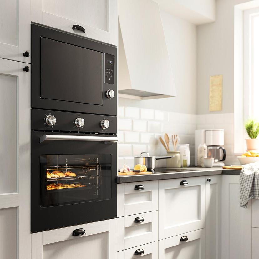 STENABY — Духовой шкаф с функцией конвекции и гриля, черный/IKEA 300