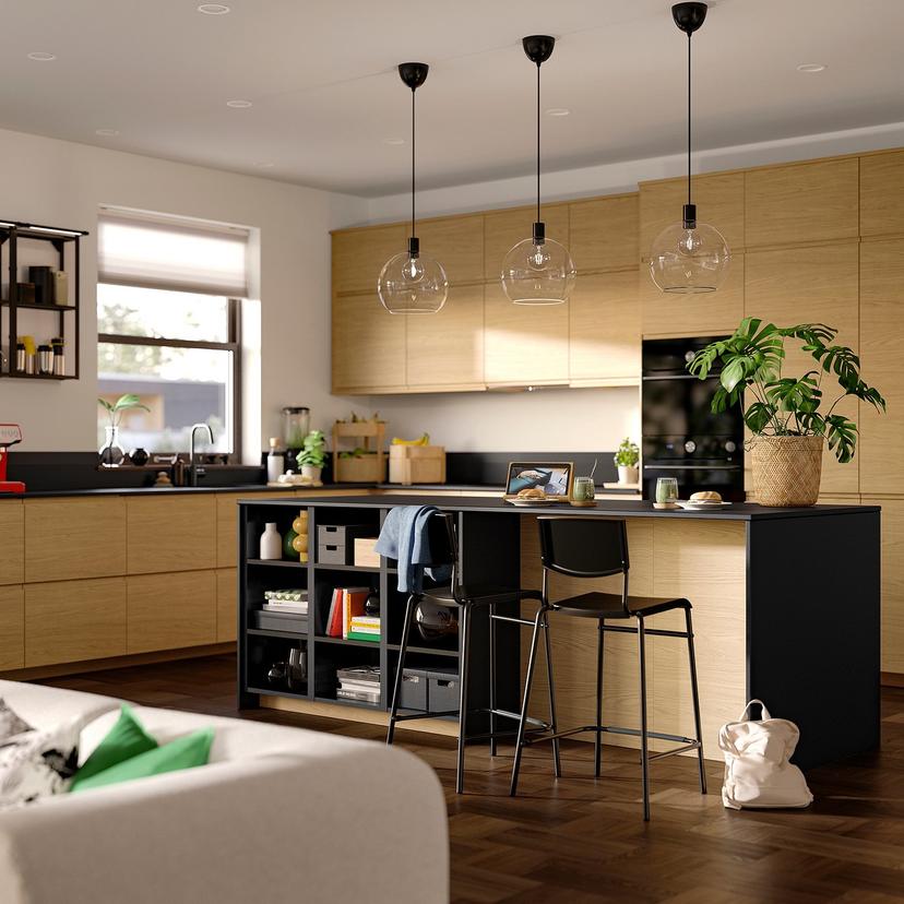 STIG — стул барный, черный/черный, 63 см