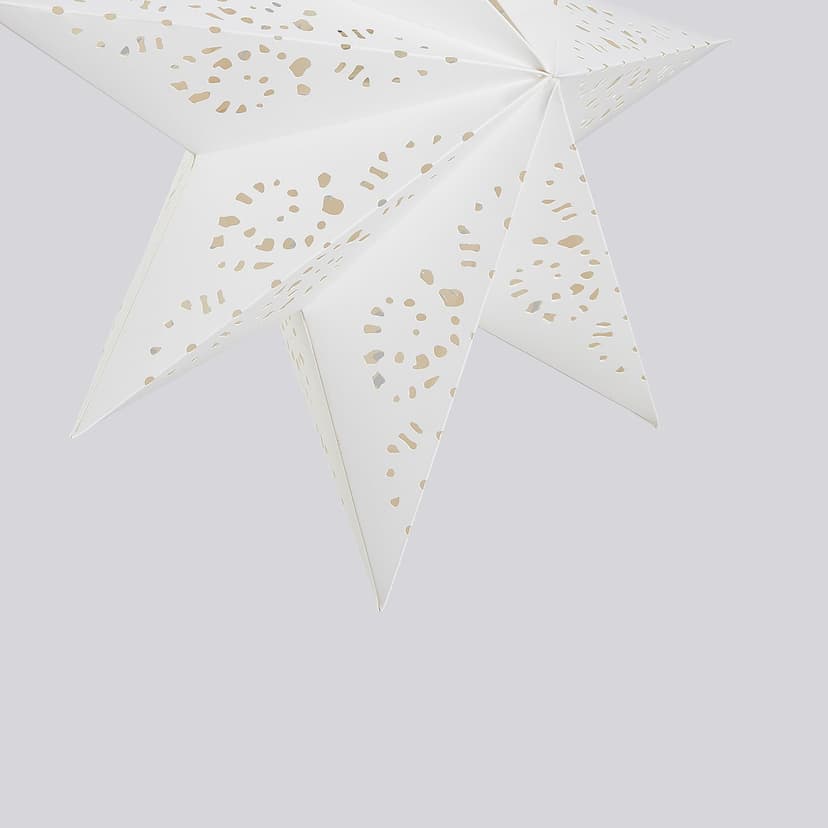 STRÅLA — Klosz, papier gwiazda/koronka biały,