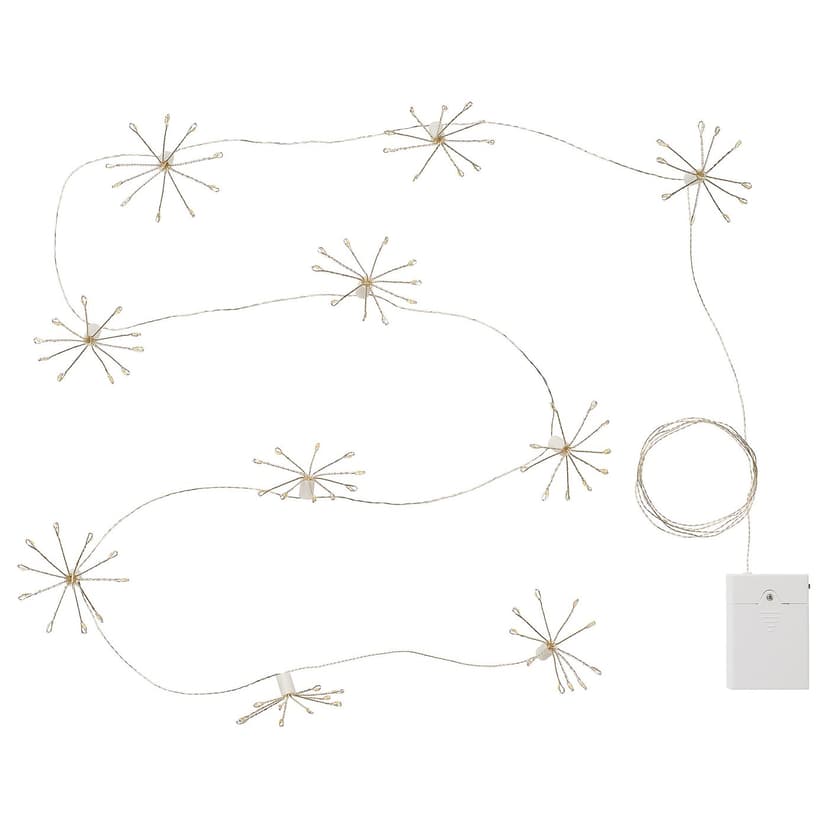 STRÅLA — Łańcuch świetlny LED, zimne ognie/na baterie,