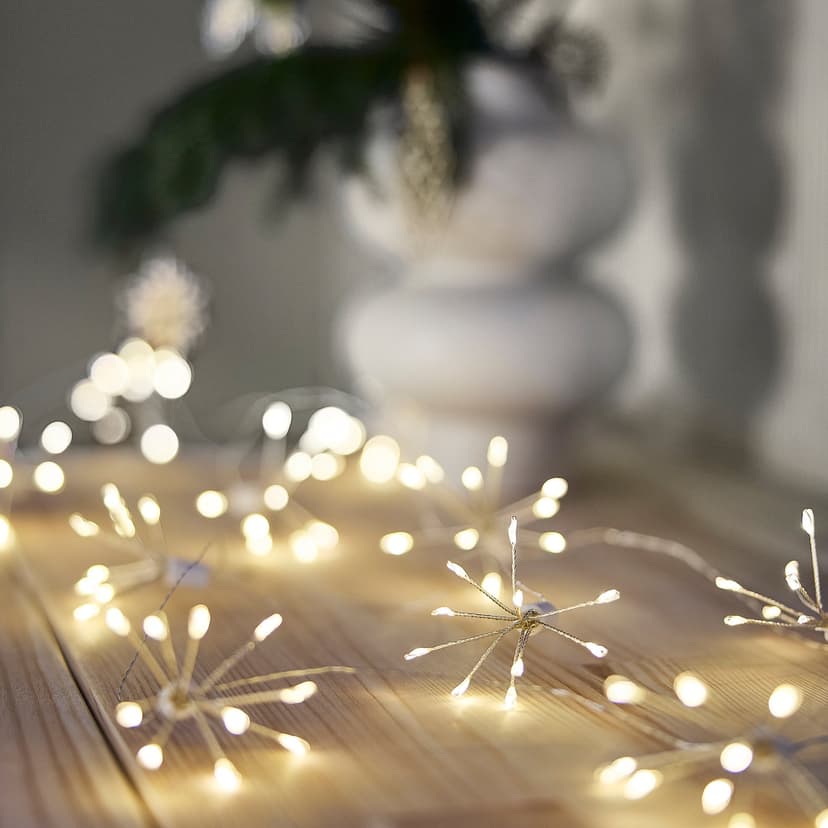 STRÅLA — Łańcuch świetlny LED, zimne ognie/na baterie,