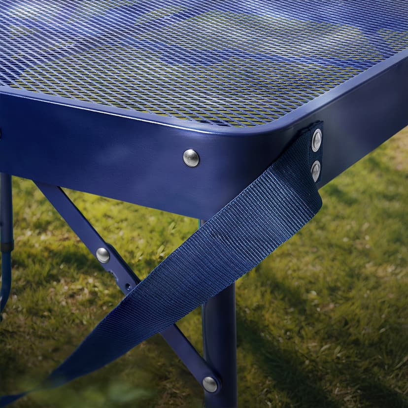 STRANDÖN — Zestaw ze stołem rozkładanym, niebieski,