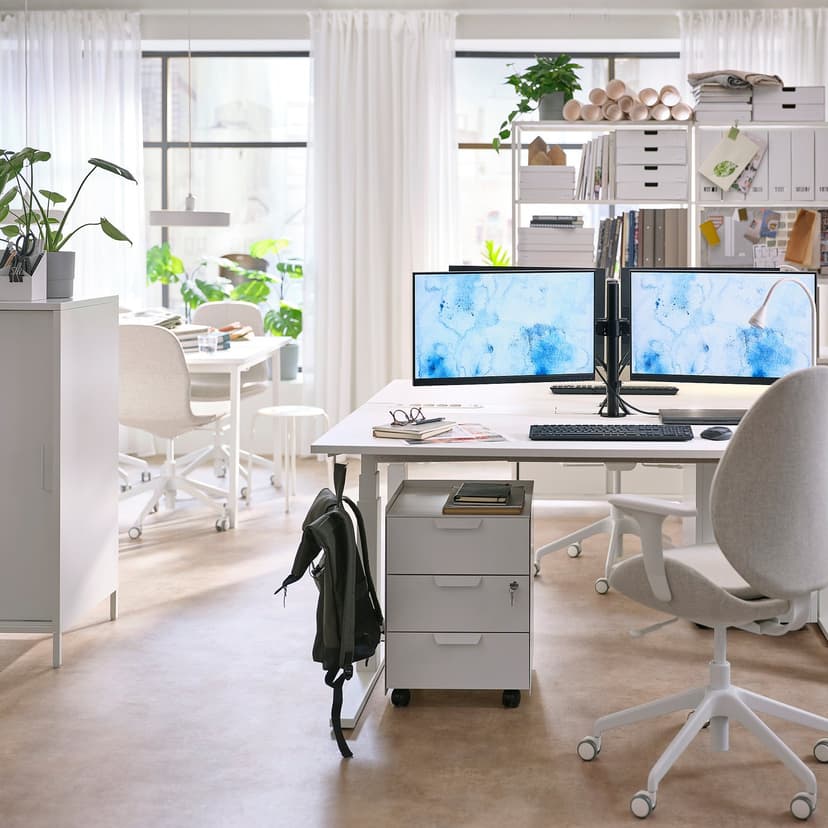 STUBBERGET — кронштейн для 2 мониторов, черный