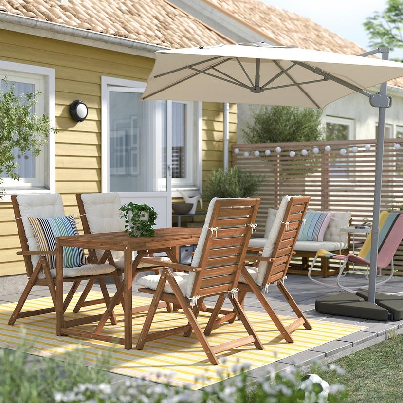 SVALÖN — зонт от солнца, подвесной, светлый серо-бежевый, 300x200 см