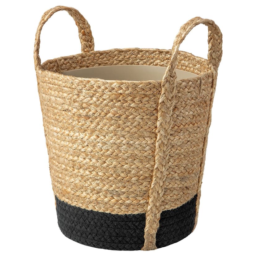 TÄRNMÅS — Osłonka doniczki, do wnętrz/beż/czarny,