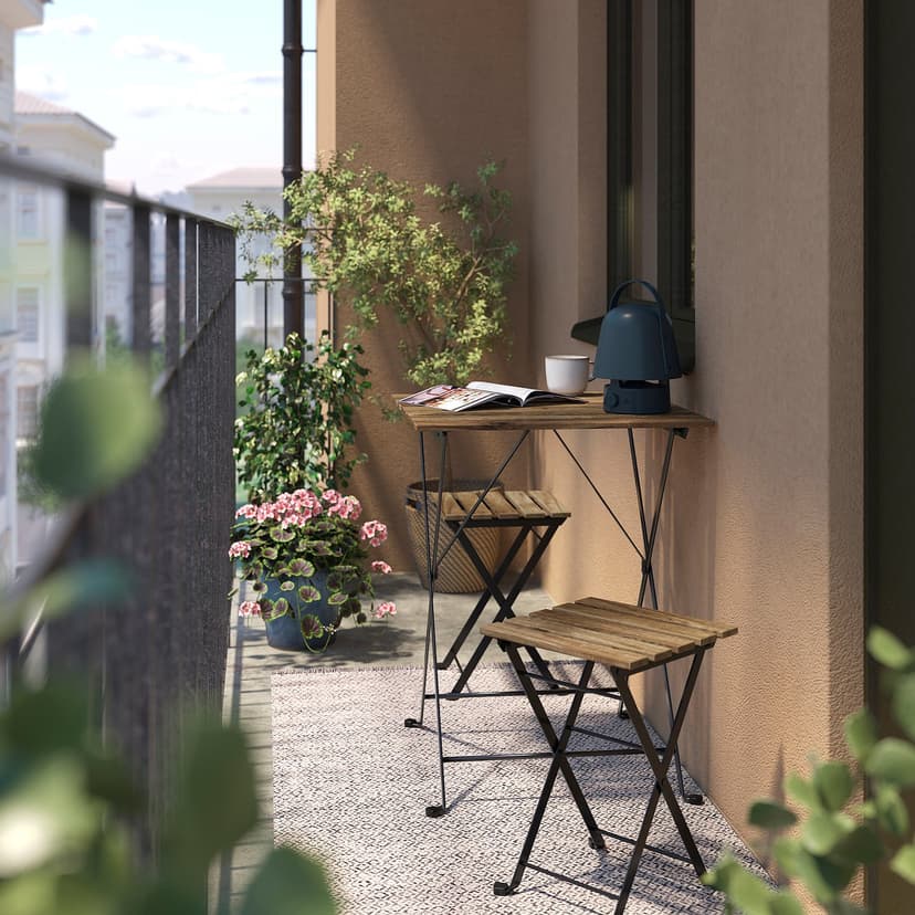 TÄRNÖ — Stół ogrodowy i 2 stołki, składany/składany,