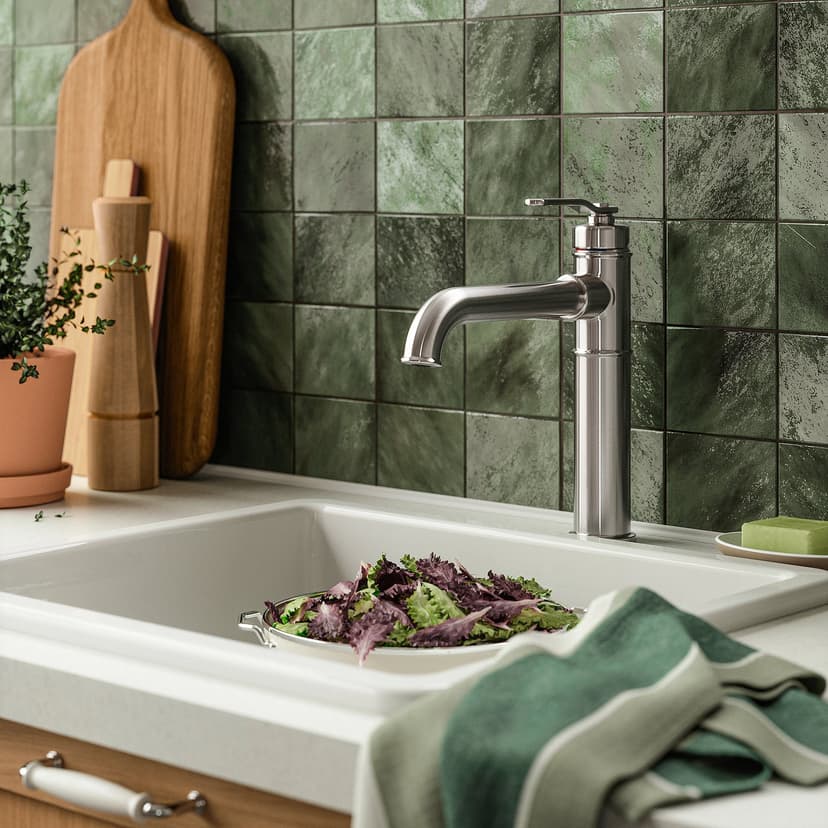 TAKSJÖN — Bateria kuch z miesza i górn uchw, stalowy,