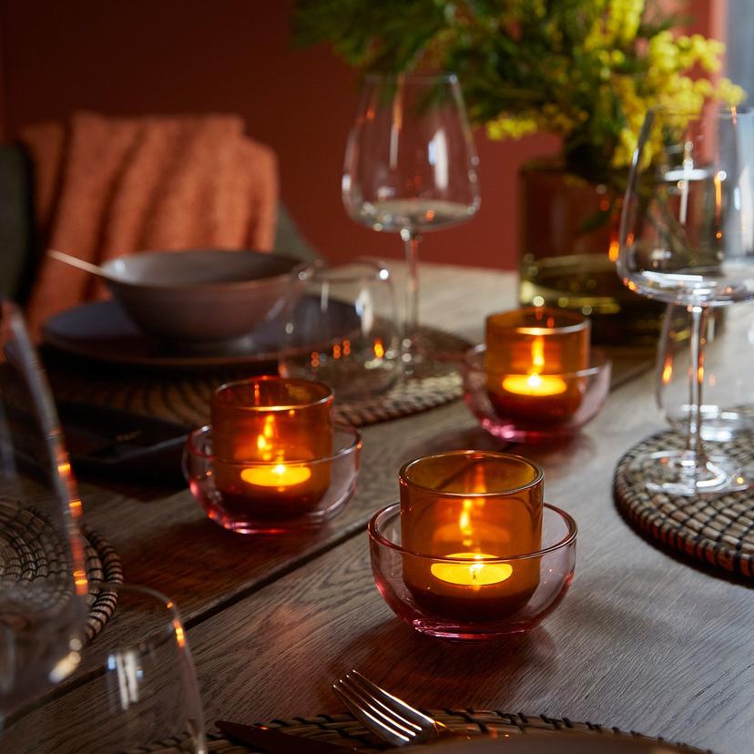 TALLTITA — Подсвечник для чайных свечей, 2 шт., розово-коричневый