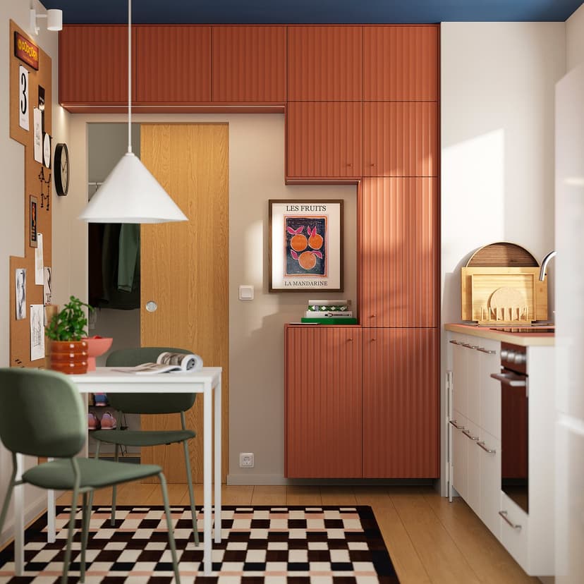 TERRSJÖ — Panel maskujący, czerwonobrązowy falista faktura,